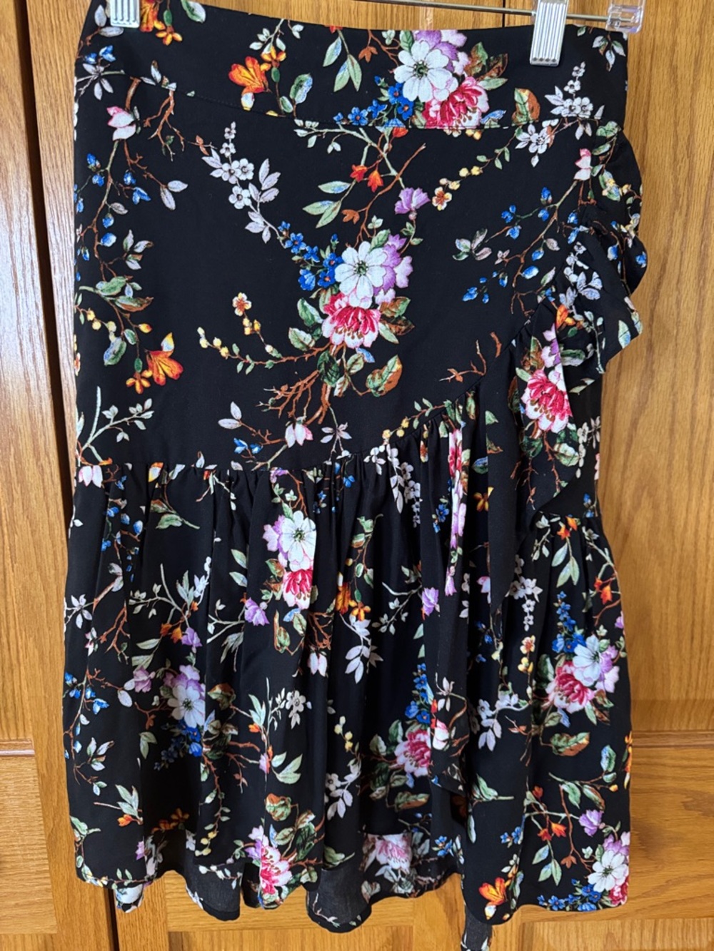a NEW Day Floral Skirt - Black Base with Bright Blooms